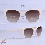 ابعاد عینک آفتابی دیور زنانه فریم پروانه ای سفید 6762/1