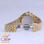 قفل ساعت مچی الگانس زنانه فلزی طلایی صفحه سبز L 9766/3