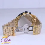 قفل ساعت مچی الگانس مردانه فلزی طلایی صفحه مشکی G 2363/1