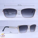 ابعاد عینک آفتابی گوچی زنانه فریم فلزی پروانه ای 2A909/1
