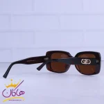 دسته عینک آفتابی گوچی زنانه فریم مستطیل قهوه ای P338743/2
