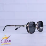 عدسی عینک آفتابی زنانه فریم فلزی گرد طلایی 52017/1