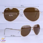 ابعاد عینک آفتابی ری بن فراری مردانه طلایی 23001/3