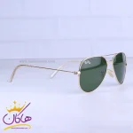 عدسی عینک آفتابی ری بن مردانه فلزی فریم طلایی خلبانی RB 3025/2