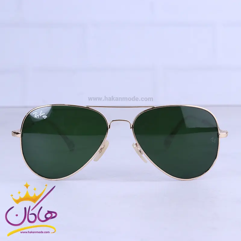 عینک آفتابی ری بن مردانه شیشه سبز خلبانی RB 3025F/2 عینک آفتابی ری بن مردانه شیشه سبز خلبانی RB 3025F/2