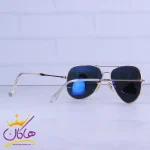 دسته عینک آفتابی ری بن مردانه فلزی طلایی شیشه مشکی RB 3026 F/1