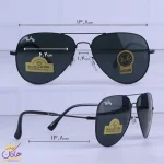 ابعاد عینک آفتابی ری بن مردانه فلزی مشکی RB 3026 F/3