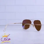 دسته عینک آفتابی ری بن مردانه طلایی فریم خلبانی RB 3026 F/4