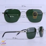ابعاد عینک آفتابی ری بن مردانه فریم فلزی نقره ای RB 3529/1
