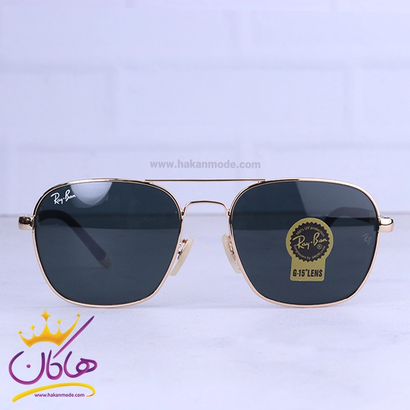 عینک آفتابی ری بن مردانه فریم فلزی طلایی RB 3529/2 عینک آفتابی ری بن مردانه فریم فلزی طلایی RB 3529/2