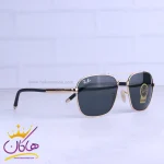 عدسی عینک آفتابی ری بن مردانه فریم فلزی طلایی RB 3529/2
