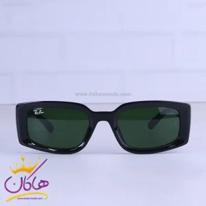 عینک آفتابی زنانه ری بن مشکی عدسی سبز RB 4395F/1