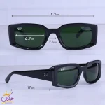 ابعاد عینک آفتابی زنانه ری بن مشکی عدسی سبز RB 4395F/1