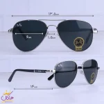 ابعاد عینک آفتابی ری بن مردانه فلزی فریم خلبانی RB 4854/4