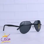 عدسی عینک آفتابی ری بن مردانه فلزی مشکی خلبانی RB 5118/1