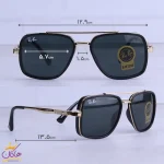 ابعاد عینک آفتابی ری بن مردانه مشکی طلایی RB 5658/1
