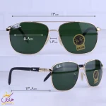 ابعاد عینک آفتابی ری بن مردانه طلایی خلبانی RB 5701/2