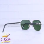 دسته عینک آفتابی ری بن مردانه نقره ای شیشه سبز RB 5708/1