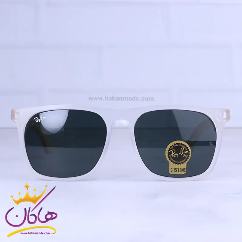 عینک آفتابی مردانه ری بن فریم سفید مات RB 8306/1