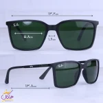 ابعاد عینک آفتابی مردانه ری بن شیشه سبز RB 9113/4