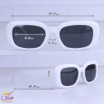 ابعاد عینک آفتابی زنانه سنت لورنت فریم مستطیل سفید SLM 130/1