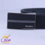 سگک کمربند چرم طبیعی مردانه مشکی Best chaice