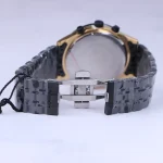 قفل ساعت مچی سیتیزن مردانه فلزی صفحه مشکی قاب طلایی G 2363/28