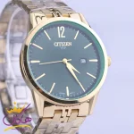 نمای نزدیک ساعت مچی سیتیزن مردانه فلزی طلایی صفحه سبز G31621/8