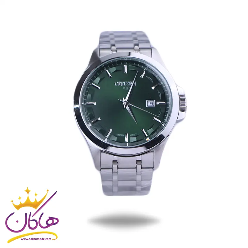 ساعت مچی سیتیزن مردانه فلزی نقره ای صفحه سبز G31624/3 1 ساعت مچی سیتیزن مردانه فلزی نقره ای صفحه سبز G31624/3