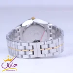 بند ساعت مچی سیتیزن مردانه فلزی نقره ای طلایی صفحه سبز G31626/2