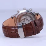 نمای بسته ساعت مچی سیتیزن مردانه بند چرم قهوه ای کرنوگراف G 9235/7