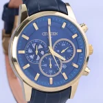 صفحه ساعت مچی سیتیزن مردانه بند چرم سرمه ای کرنوگراف G 9235/8