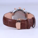 بند ساعت مچی سیتیزن زنانه چرم قهوه ای قاب رزگلد کرنوگراف L8111/7