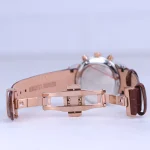 قفل ساعت مچی سیتیزن زنانه چرم قهوه ای قاب رزگلد کرنوگراف L8111/7