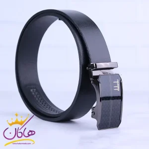 کمربند ریلی چرم طبیعی مردانه مشکی daianlu