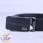 سگک کمربند ریلی چرم طبیعی مردانه مشکی daianlu