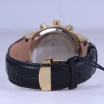 نمای بسته ساعت مچی مردانه الگانس مشکی قاب طلایی G 1194/2