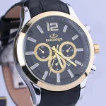 صفحه ساعت مچی الگانس مردانه چرم قاب طلایی G 1194/3