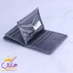 نمای داخل کیف جاکارتی چرم فراگامو پوست ماری کد 40 طوسی