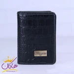 کیف جاکارتی چرم فراگامو پوست ماری کد 40 مشکی