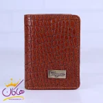 کیف جاکارتی چرم فراگامو پوست ماری کد 40 عسلی