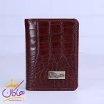 کیف جاکارتی چرم فراگامو پوست ماری کد 40 زرشکی