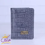 کیف جاکارتی چرم فراگامو پوست ماری کد 40 طوسی