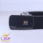 سگک کمربند چرم طبیعی مردانه مشکی Gallic
