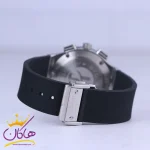 نمای بسته ساعت مچی هابلوت زنانه بند رابر مشکی کرنوگراف 888/51