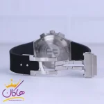 نمای باز ساعت مچی هابلوت زنانه بند رابر مشکی کرنوگراف 888/51