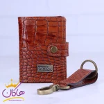 ست کیف جاکارتی و جاکلیدی چرم مونت بلانک 216 عسلی