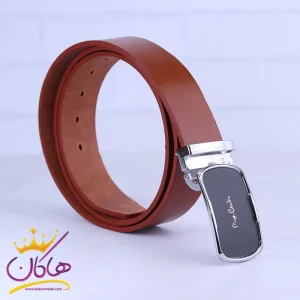 کمربند چرم طبیعی مردانه عسلی Pierre Cardin