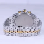 بند ساعت مچی سیکو مردانه فلزی نقره ای طلایی صفحه مشکی G 104/1