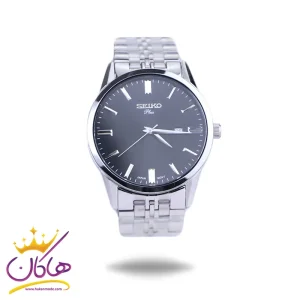 ساعت مچی سیکو مردانه فلزی نقره ای صفحه مشکی G31622/3